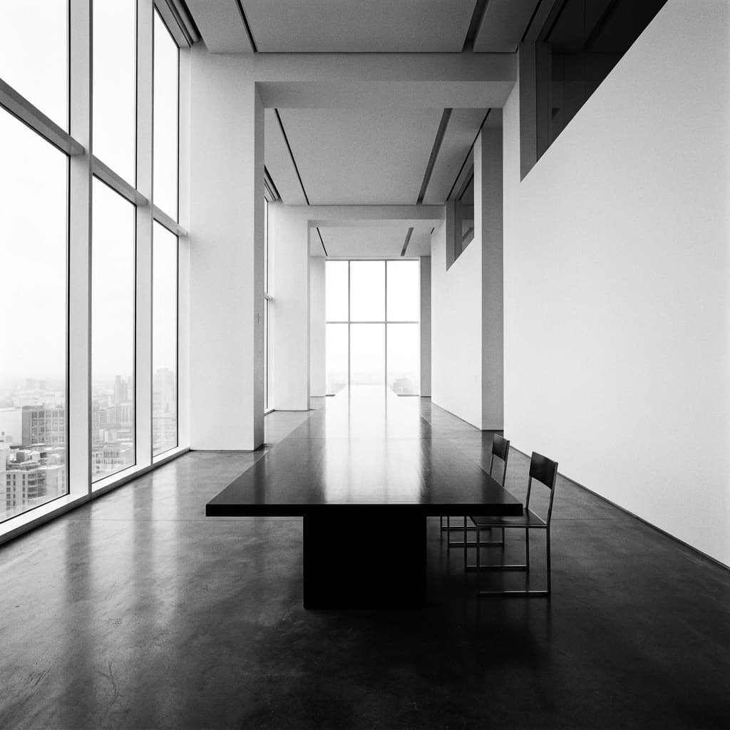 Sala de juntas de una firma de consultoría financiera